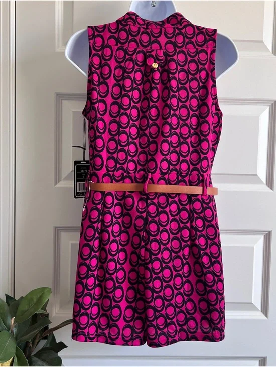 LOVE UNIVERSITY Romper Hot Pink Pockets Sz Large NWT - Picture 2 of 8